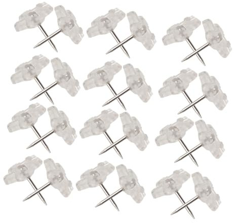 LALAFINA 100stücke Transparenter Korktafel-reißzwecken Pinnwand-reißzwecke Karten-reißzwecke Pinnwand-reißzwecken Transparente Pinnwände Niedliche Pinnwände Korktafel-Dekorationen