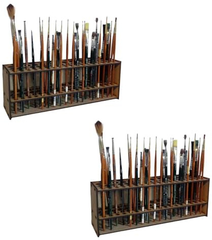 Djowyh Pinselhalter Malen, Pinsel Organizer Mit 67 Löchern Für Künstler, Make Up Pinselhalter Pinsel Halter Ständer, Aufbewahrung Für Pinsel, Stifte, Farbe 1/2 Stk