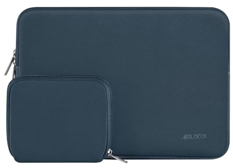 MOSISO Laptop Hülle Tasche 13,3 Zoll, 13-13,3 Zoll Laptophülle Kompatibel mit MacBook Pro 14 Zoll M5 M4 M3 M2 M1, HP Dell ASUS Lenovo, Neopren Laptoptasche mit Kleine Etui, Haze Blau