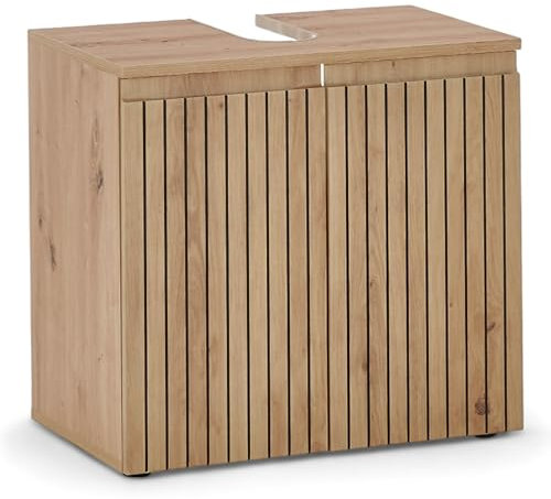 Stella Trading Austin-Mobile sottolavabo da Bagno, Effetto, Certificato FSC, con Molto Spazio, Legno ingegnerizzato, Rovere Artisan/Rovere Selvatico, 60 x 57 x 36 cm