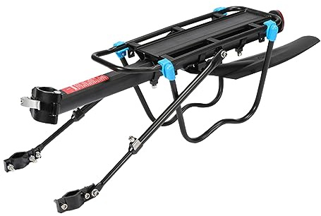HONMEET Mountainbike Träger aus Aluminiumlegierung Leichter Fahrrad Heckablage Gepäckträger für Outdoor und Kurze Touren Einfache Montage und Robuste Konstruktion
