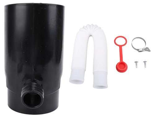 Fabater di Raccolta 'Acqua Piovana, Kit Deviatore a Botte di Pioggia, Deviatore per Pluviale Rotondo da 10 Cm, Strumento di Raccolta 'Acqua Piovana per Deviare L'acqua (Black)