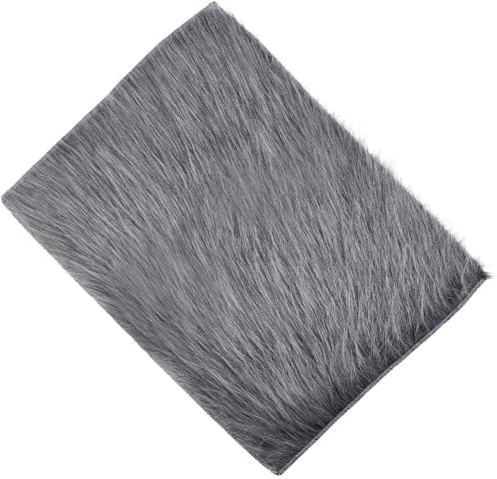 CREATCABIN Kunstfell Plüschkissen Rechteckig Flauschiger Plüsch Kleiner Bereichsteppich Foto Hintergrundtuch Requisiten Für Heimwerker Bastelarbeiten Tischfotografie Produktpräsentation Grau 50x40cm