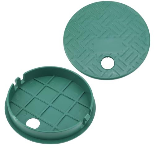 XIHIRCD 2 Stück Sprinkler Ventilabdeckungen, Ventilkasten Deckel für Sprinkler Bewässerungssystem runde Ventilabdeckungen Bewässerungsventil Kastenabdeckung für Garten Außen und Rasensprinkler