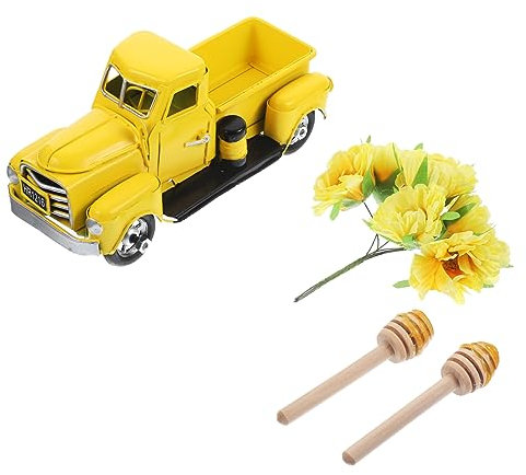 TOYANDONA Honigwaben- Für Bienentag Party Holzschild Mit Gestaffelten Tabletts Landhausstil Bienenmotiv Tischdeko Für Fensterbrett Oder Kamin