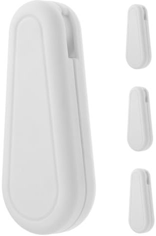 Uonlytech 4 Pcs Curtain Bead Handle Window Blinds Curtain Rod Bracket Wire Roller Shades Blind Cord Replacement Curtain Rail Track Roman Shade Hardware Kit Abs White