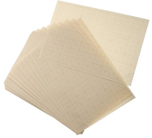 Tofficu Chinese Calligraphy Practice Paper Rice Paper for Writing 3.0cm Grid 70 Sheets Suitable for Calligraphy Beginners and Students Traditional Retro Style