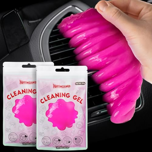 YOPINSAND Gel per la Pulizia dell'auto, Confezione da 2 Attrezzi universali per la Pulizia dell'auto, spatola per la Pulizia dell'auto, detergente per la Tastiera dell'auto, Gel per la Pulizia della