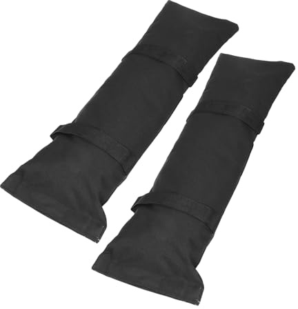 Garneck 2 Sacchi di Sabbia per Esterni in Tela Resistente Neri, Pesi Zavorra Facili da Usare per Gazebo e Tende da Campeggio, per Giardino