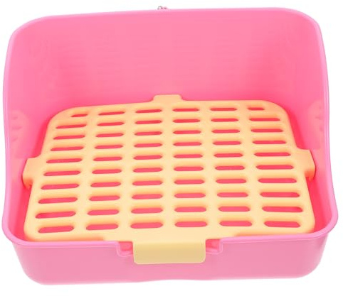 Warmhm Praktische Kaninchen Toilette Ecktoilette für Kleine Tiere Leicht und Tragbar für Kaninchen Meerschweinchen Chinchilla und aus Robustem Material Gefertigt Zufällige
