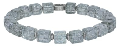 Konplott: Armband Cubes gecrashed, modernes flexibles Kristallwürfelarmband in gecrashed, für Damen/Frauen (dunkelgrau)
