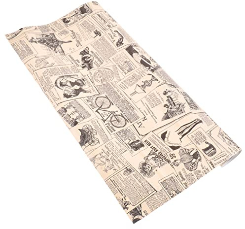 Mipcase Pintado Autoadhesivo Vintage Estilo Periódico Resistente y Removible para Paredes Dormitorio y Salón para Decoración DIY