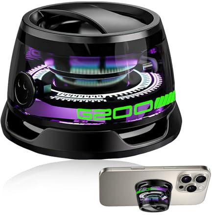 Mini Altoparlante Bluetooth Magnetico Portatile con Luce RGB e Supporto Del Telefono Altoparlante Bluetooth G200 Suono Surround 3D IPX6 Impermeabile Lunga Durata della Batteria per Esterni Viaggi