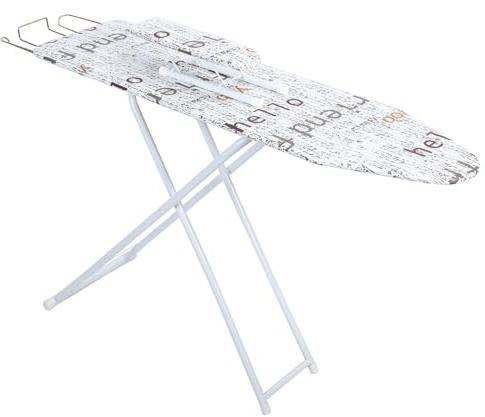 Foldable Ironing Boards, 107 x 30 cm, Height Adjustable, Folding Iron Board with Iron Rest, Anti-Slip Legs & Heat-Resistant Cover, Ironing Table Space Saving for Small Spaces (Grey 2)