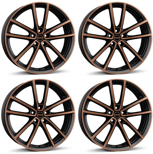 4x Borbet Felgen W 8.0x19 ET37 5x112 black copper polished matt kompatibel mit Cupra Ateca Born Formentor Leon ST