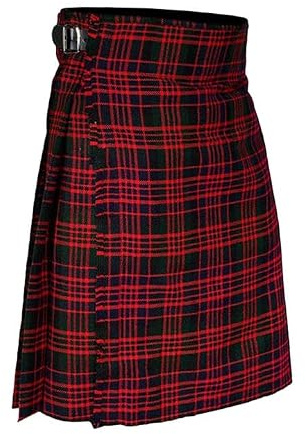 Macdoland Tartan Kilt for Men - 5 Yards Traditional Scottish Highland Dress for Cultural Events Ceremonies and Formal Wear (42)