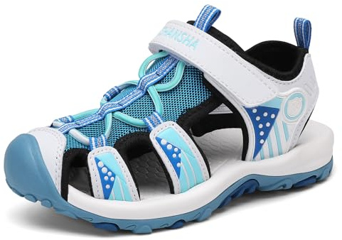 Mishansha Sandales Fille Été Bout Fermé Bleublanc Tailles 28