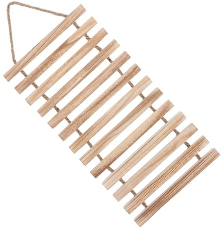Sewroro Enrejado Colgante de Madera Maciza Resistente Intemperie para Plantas Trepadoras, Soporte de Pared Mediano para Macetas en Balcón y Exteriores, Estante Vertical para Jardineras