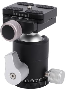 Fabater Testa a sfera panoramica professionale in metallo da 30 mm con rotazione a 360 gradi e piastra a sgancio rapido Arca, fino a 17,6 libbre/8 kg, per treppiede, monopiede
