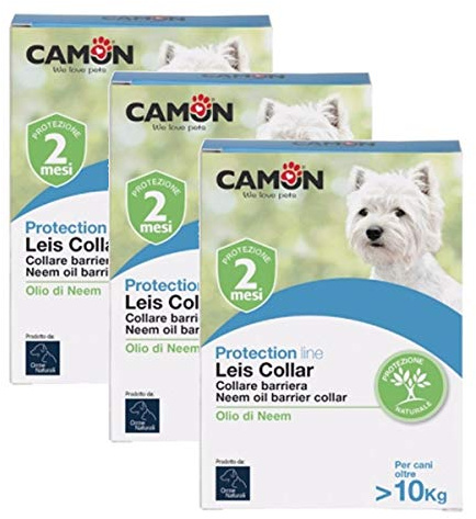Camon Leis Collar Medium 60 cm 3 Confezioni Collare Antiparassitario per Cani