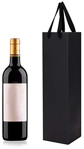 Flaschentüten 10 Stück Geschenktaschen Einfarbig Geschenktüten mit Breite Henkel Weintasche Stabile Weinverpackung Tragetasche Flaschentüten für Wein Champagner Sekt Olivenöl