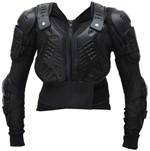 KIDS BLK SCORPION SPINE GUARD BODY ARMOUR MOTORBIKE/SKI/SKATING MOTCROSS JACKET (XL)