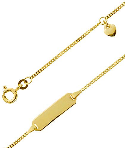 Ch.Abramowicz Gravurarmband ID 1,3mm Gold 333 8 Karat Panzerarmband 14