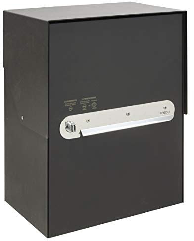 Arregui Bigpack EP2004 cassetta postale in acciaio per posta e pacchi grandi, cassetta deposito pacchi, nera