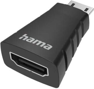 Hama Mini HDMI auf HDMI Adapter, 4K Ultra HD 60 Hz HDR (Mini-HDMI-Adapter zum Anschluss von PC, Laptop, Tablet, Kamera, Grafikkarte an Monitor, TV, Beamer, ARC Audio, HEC Ethernet, ideal fürs Gaming)