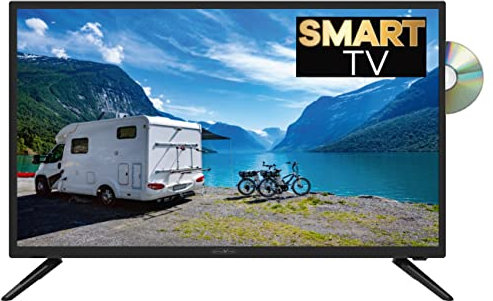 REFLEXION LDDW32i+ Smart LED-TV mit DVB-S2, DVB-C/T2 HD Tuner, Bluetooth und DVD Player für 12/24/230V
