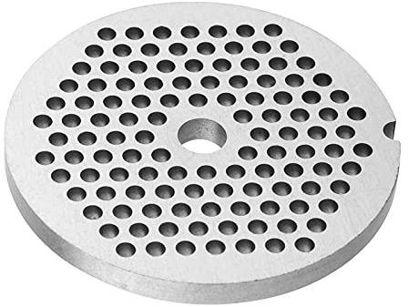 Lochscheibensatz für alle Fleischwolf Größen, Fleischwolf Messer Edelstahl Scheibe Professioneller Ersatzteil Fleischwolf Plattenmesser für Schleifer Fleischwolf(Kleines rundes Loch 3mm)