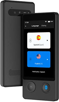 Wooask W12 Sprachübersetzer Gerät Genaue Offline-Online-Übersetzung 2023 3,7 Zoll Touchscreen Neueste Echtzeit-Sprachübersetzung in 144 verschiedenen Sprachen für Lernen, Reisen Business