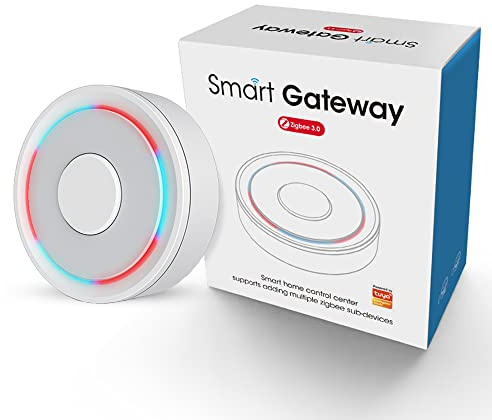 Tuya Zigbee Gateway Hub:WiFi Smart Home Bridge,Smart Home Remote Automation Control Center für alle Tuya ZigBee Produkte.Kompatibel mit Alexa Google Assistant und Smart Life App(Tuya Zigbee Gateway)