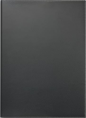 BRUNNEN Buchkalender Modell 781 (2025), 2 Seiten = 1 Woche, A4, 144 Seiten, Kalenderhülle Kunstleder Cassandra, schwarz