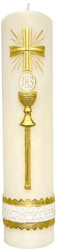 Religious Candles Catholic,Prayer Candles for Church Devotional Saint Blessed Mexican Gift,Baptism,Cirios Religiosos Catolicos,Jesus Candle,Cross Candle,Cirio Pascual,Veladoras Mexicanas
