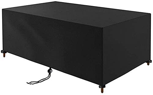 Generisch Gartenmöbel-Abdeckungen, 380 x 240 x 100 cm (149,6 x 94,5 x 39,4 Zoll), rechteckige Terrassentisch-Abdeckung, 420D strapazierfähiges Oxford, reißfest, wasserdicht, UV-Schutz, für Rattan-TER