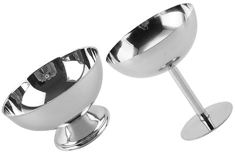 Mikinona Dessertschalen-set Aus Metall 2-teilig Eisbecher Stabile Basis Für Eiscreme Cocktails Marmeladen Hotel Heimgebrauch