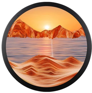 STMKB Sand Art Liquid Motion, 17,3 Pouces Fixé Au Mur avec Rotation À 360 °, Sablier Créatif pour L'artisanat du Verre, Cadre en Bois Massif, Décoration Murale Relaxante