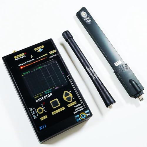 Rilevatore di Videocamere Nascoste, Microspie Professionali, Analizzatore di Spettro GSM/EMF, per Ufficio, Auto, Hotel, Viaggi
