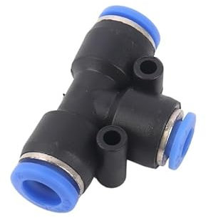 50pcs Reducing Tee Connectors High Pressure Hose Quick Connector Plastic 3-Way Adapters Pneumatic Air Hose Fittings(8-6)