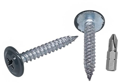 SKIR'CO (50 pièces) Vis à bois autotaraudeuses peintes 4,2 x 30 mm, vis à métal, tête bombée modifiée PH (Gris anthracite RAL 7016)