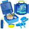BRAVECOW Bento Box Insulated Lunch Box, Kids Children Lunch Insulation Sealed Leak-Proof Adjustable Compartments Lunch Container Cutlery Outdoor Picnic Snack Boxes School Daycare Food Thermos (Blue)