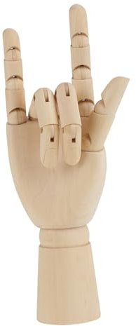 Professionelle Künstler-Handskulptur aus Holz mit Gelenkgelenk, Mannequin-Handmodell Zum Zeichnen und Skizzieren, Nachbildung des Weiblichen Körpers (10 Zoll rechts)