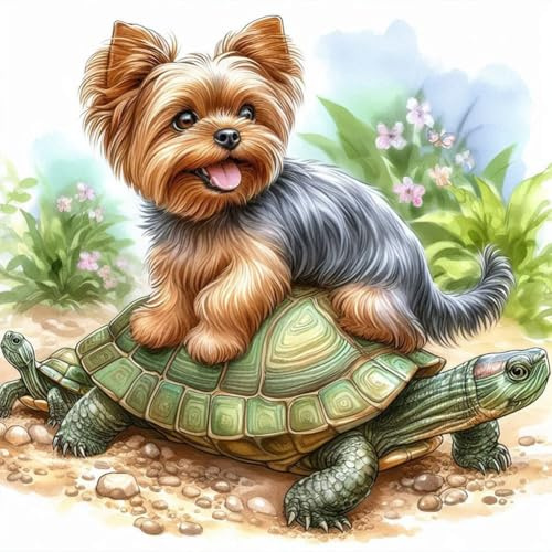 Acudotr Diamond Painting Erwachsene Set, 5D Diamant Painting Kits Bilder für Erwachsene, DIY Hund Diamant Malerei Diamond Art Kits Set für Wanddekor, 30x30cm