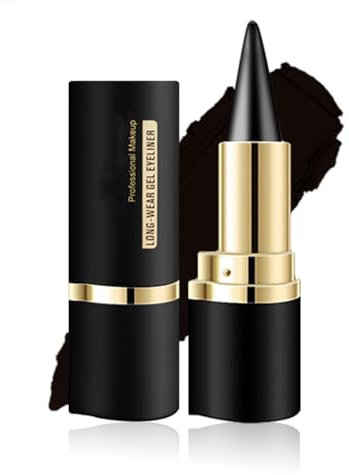 Black Gel Eyeliner Pen - Waterproof & Smudge-Proof Cat Eye Liner for Smokey Eye - Long-Lasting