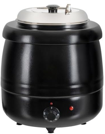 Marmite à Soupe Électrique 10L - Marmite à Soupe Professionnelle pour Cuisson et Maintien au Chaud. Marmite idéale pour Buffets, Restauration et Préparations de Soupe Chaude.