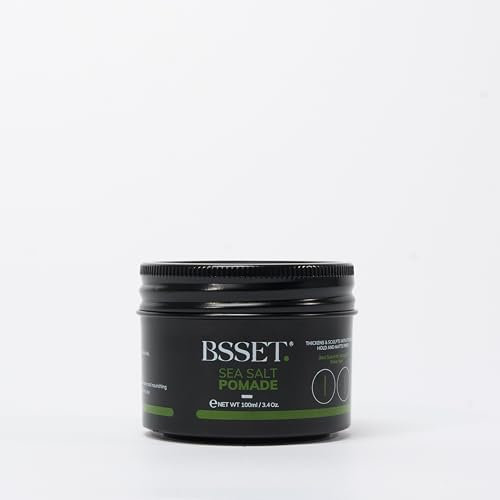 BSSET Sea Salt Pomade 100ml - Strong Hold and Matte Finish for Thickening and Sculpting Hair