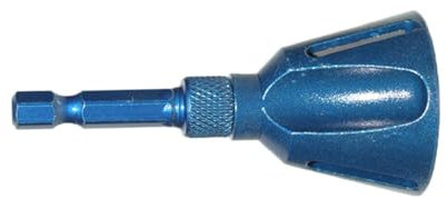 Deburring External Chamfer Tool, Alloy Steel Deburring Tool Quick Release 6.35mm Hex Shank Burr Remover for Pipe, Screw, Threaded Rod (3-25mm, Blue)