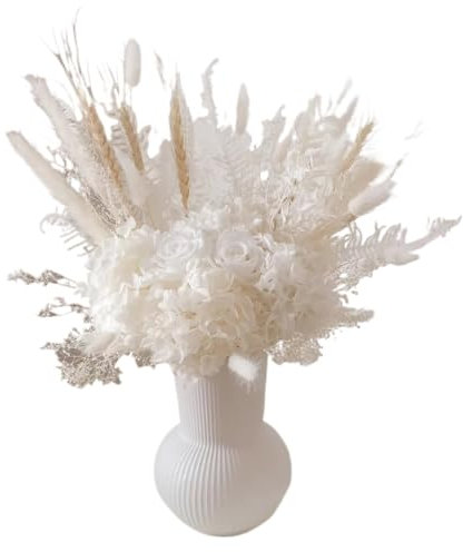 WANGSHAOWEI Pampas Secas Decoracion Hierba de Pampa Seca Natural, Fresca y preservada, decoración de Flores de Hortensia, Hojas for Arco de Boda, decoración del hogar Pampas Secas Grandes(B)