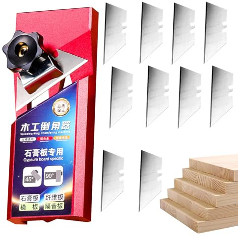 Plaster Plate Chamfering Tool | Aluminum Alloy V Chamfer,Multifunction 45 Degree Non-Slip Edge Beveling Machine for Placo Cutting, Home Plumbing and Work